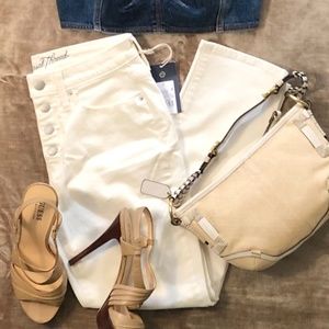 Universal Thread Button Fly Crop Jeans